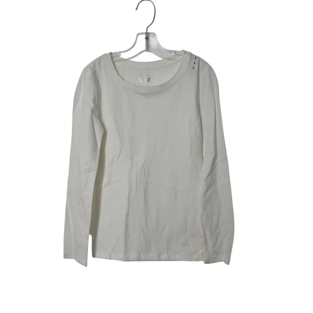 Justice Cream Long Sleeve Top Girls Size 7